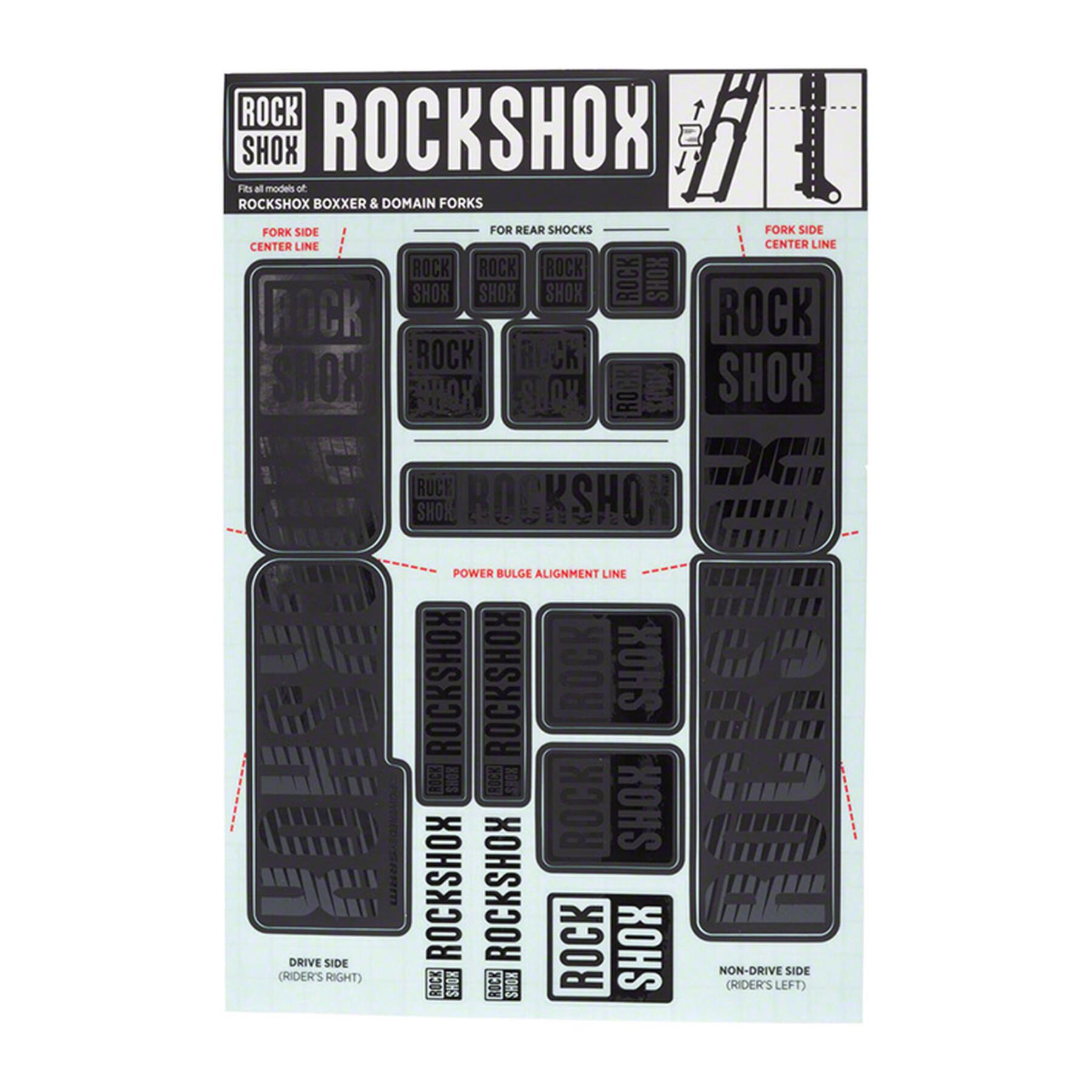 Kit de autocolantes de garfo Rockshox Boxxer/Domain Dual