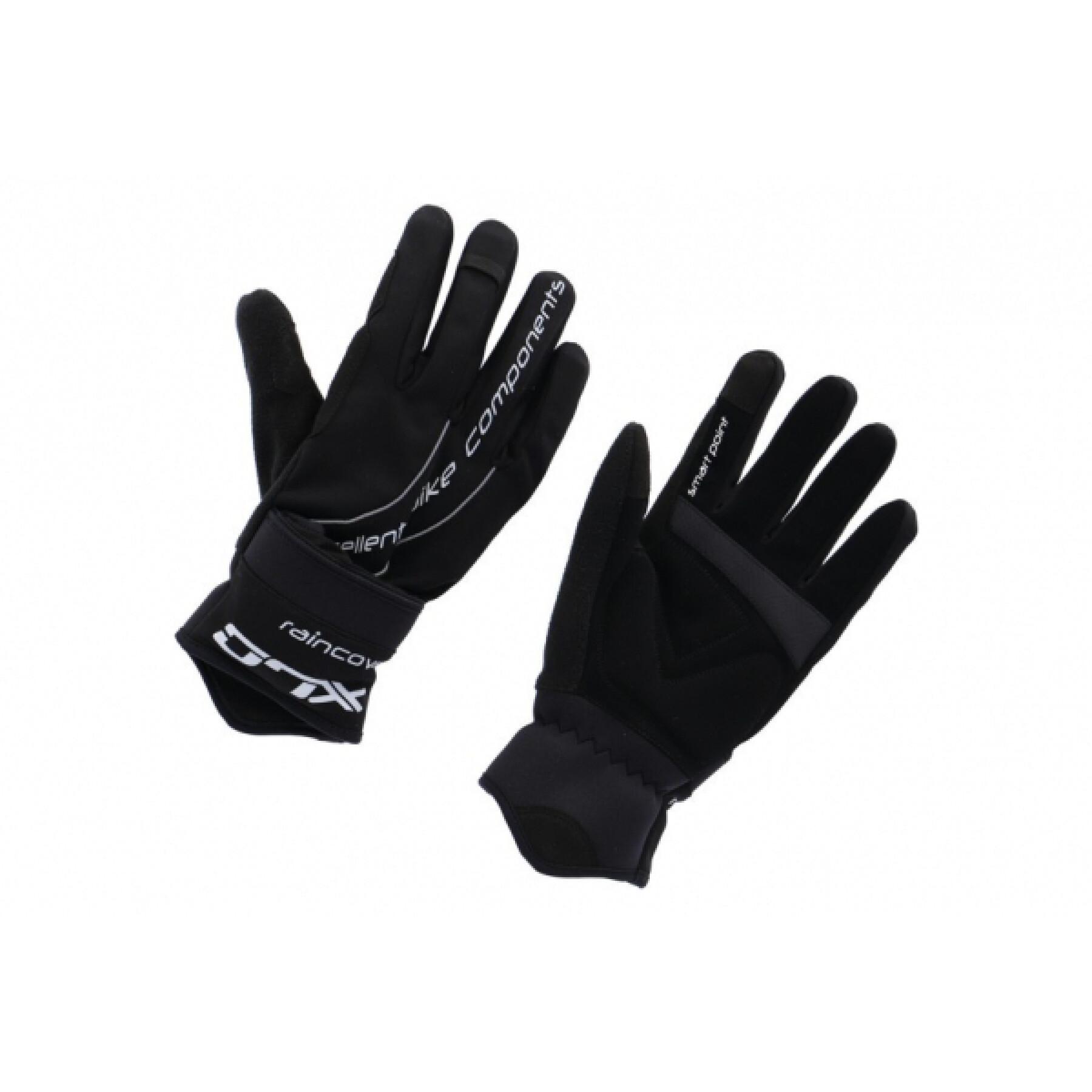 Luvas longas de ciclismo de Inverno com protecção contra a chuva nos dedos polegar e indicador XLC CG-L17