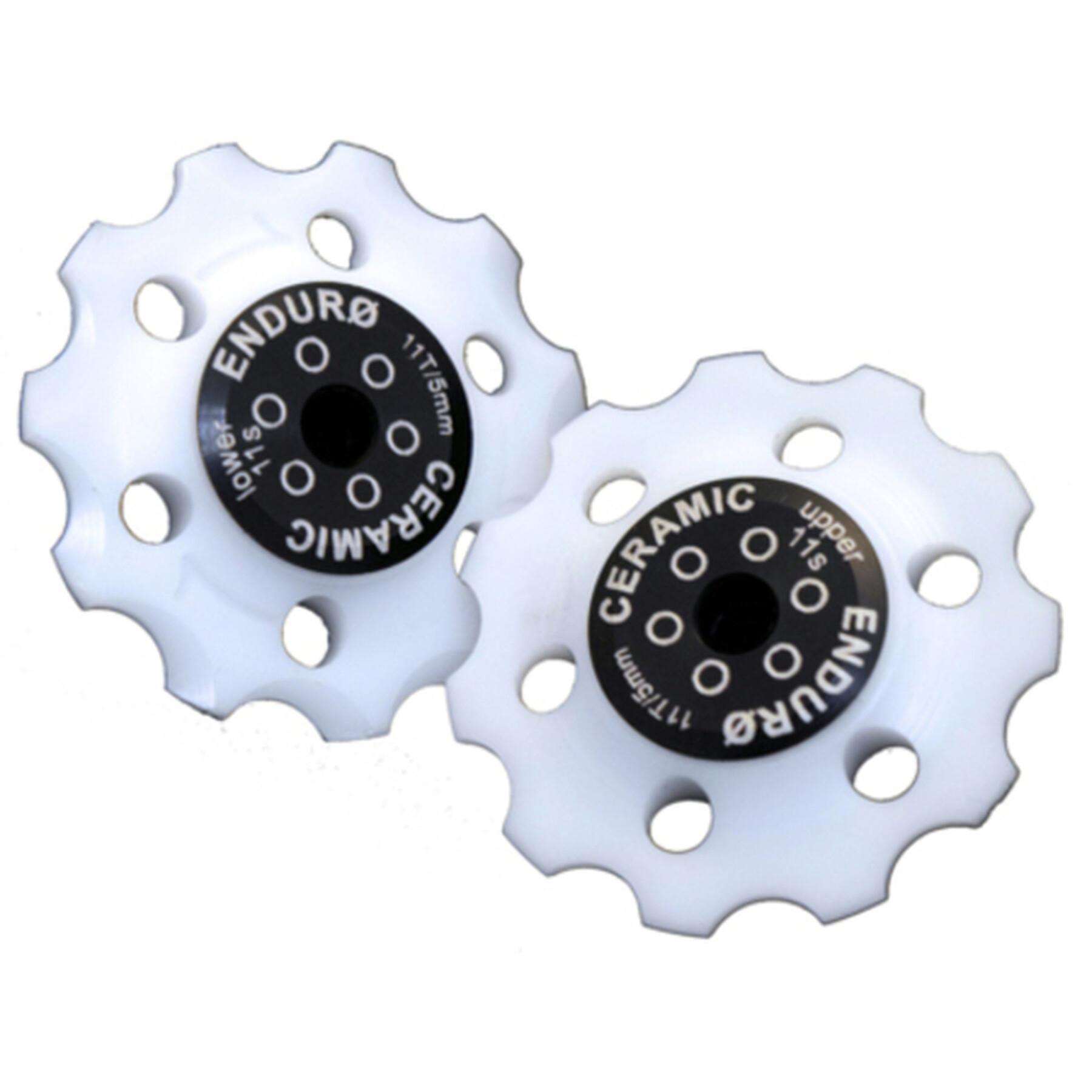 Roda do desviador Enduro Bearings Jockey wheel set XD-15 Vanilla-Shimano 9,10 or 11 Speed-White
