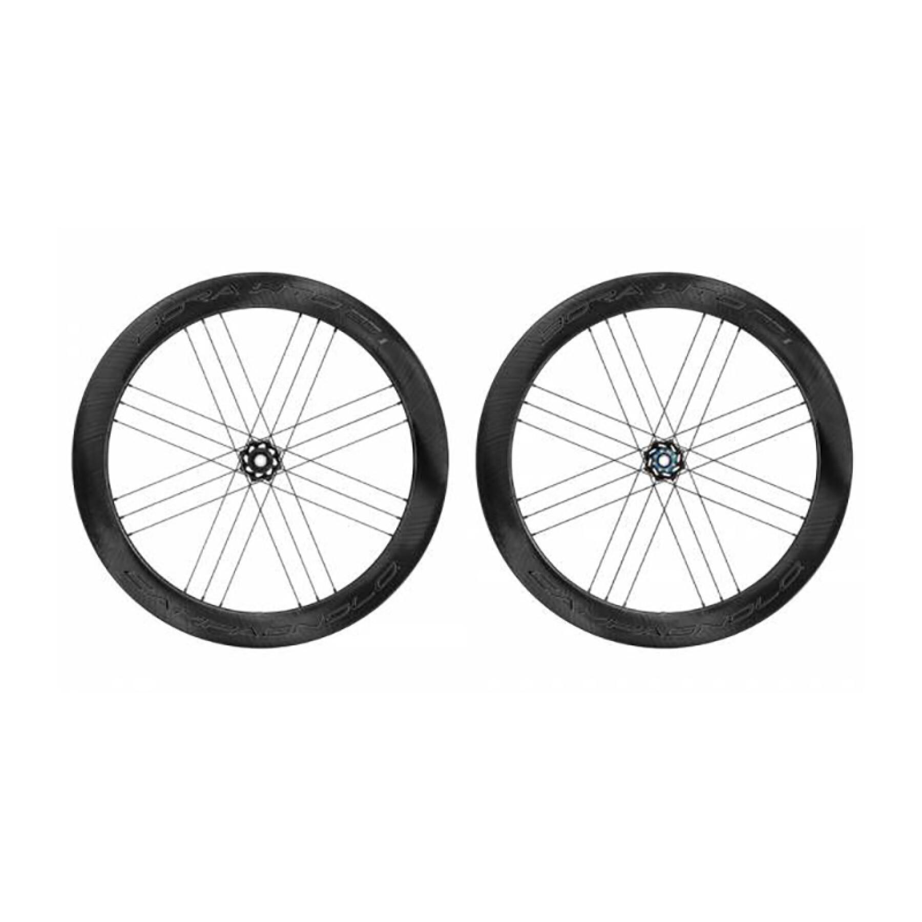 Roda da bicicleta Campagnolo Bora Wto 60 2Wf Disque Tubeless Shimano Hg11