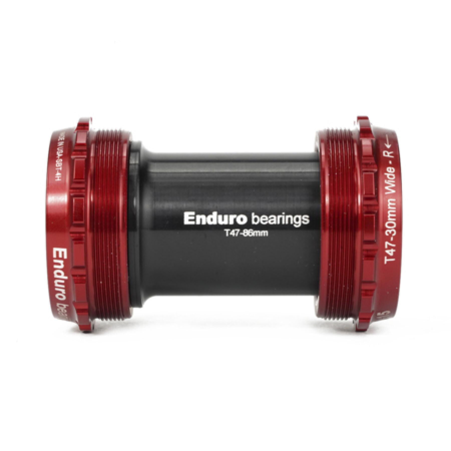 Suporte inferior Enduro Bearings T47 BB A/C SS-T47-BB386-Red