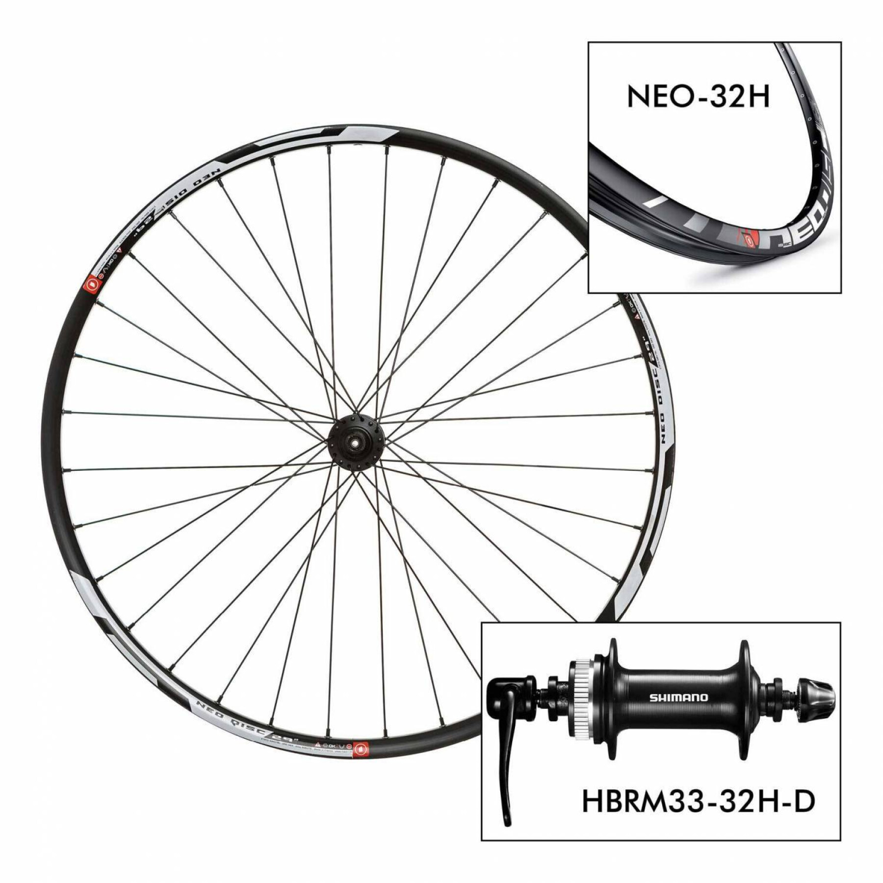 Roda da bicicleta Mach1 D. Neo 32H - HB-RM33 9x100