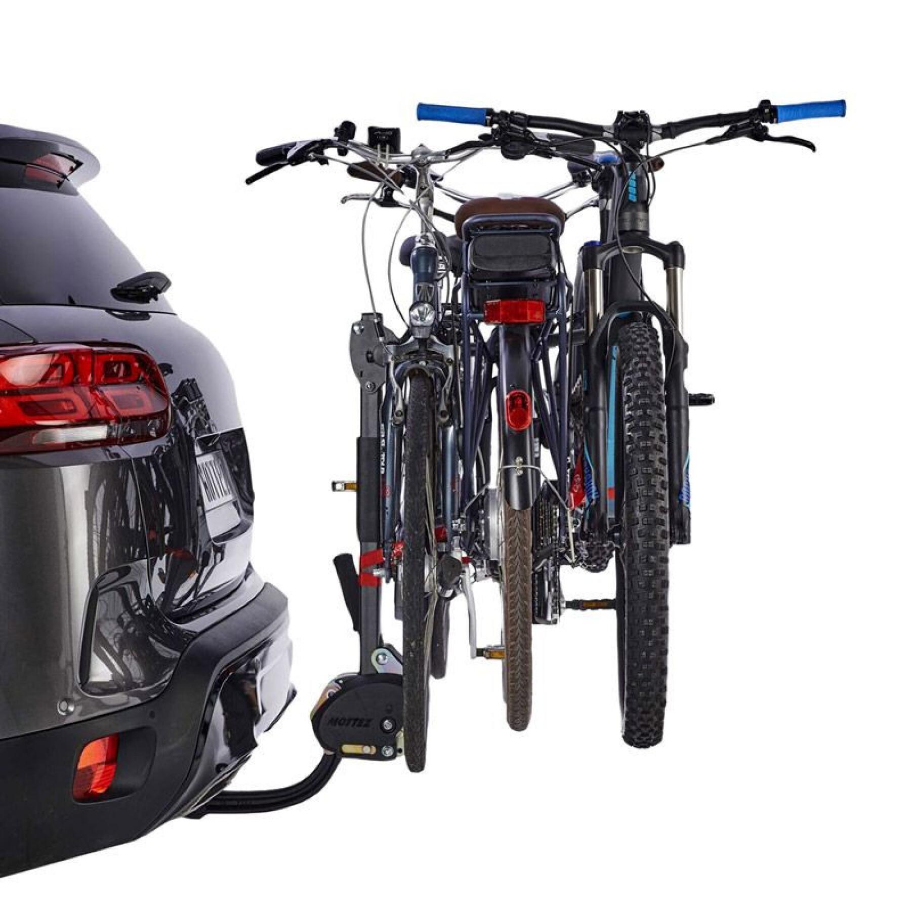 Suporte de bicicleta suspenso para 3 bicicletas vae- e-binclinável com dispositivo anti-roubo, sistema fácil de montagem rapide - fabrico francês Mottez Hercule homologue ce - 60 kgs