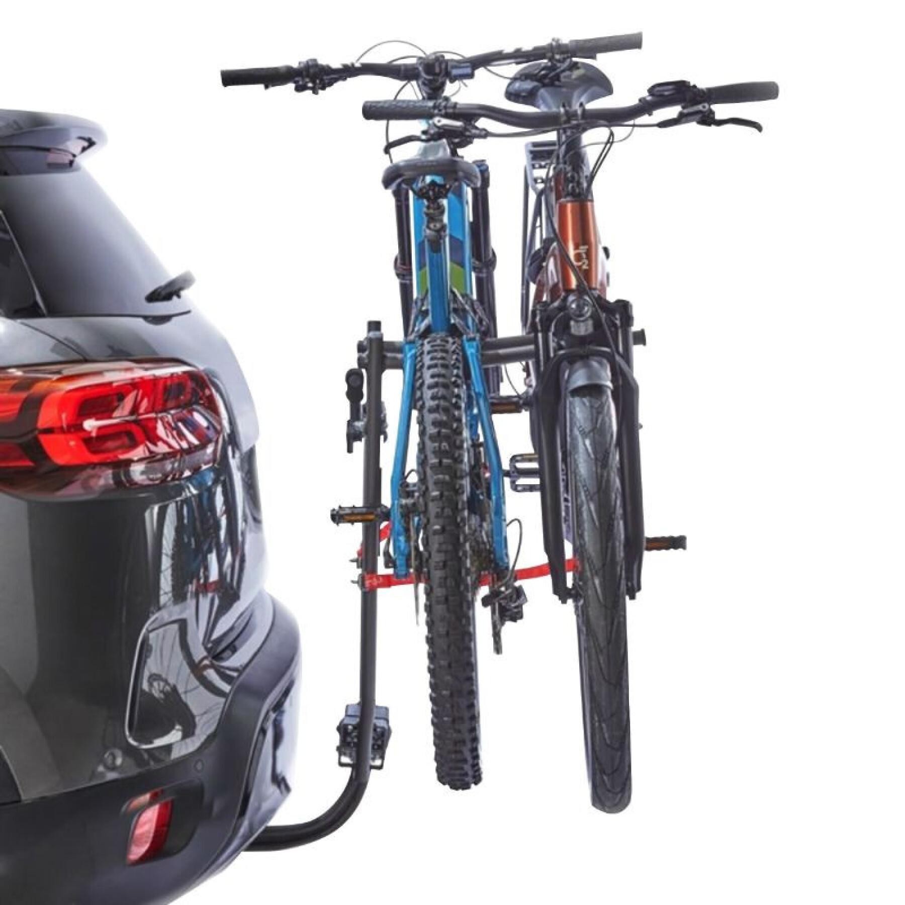 Suporte de bicicleta suspenso para 2 vae- e-bikes, sistema fácil de montagem rapide - feito em França Mottez Hercule homologue ce - 50 kgs