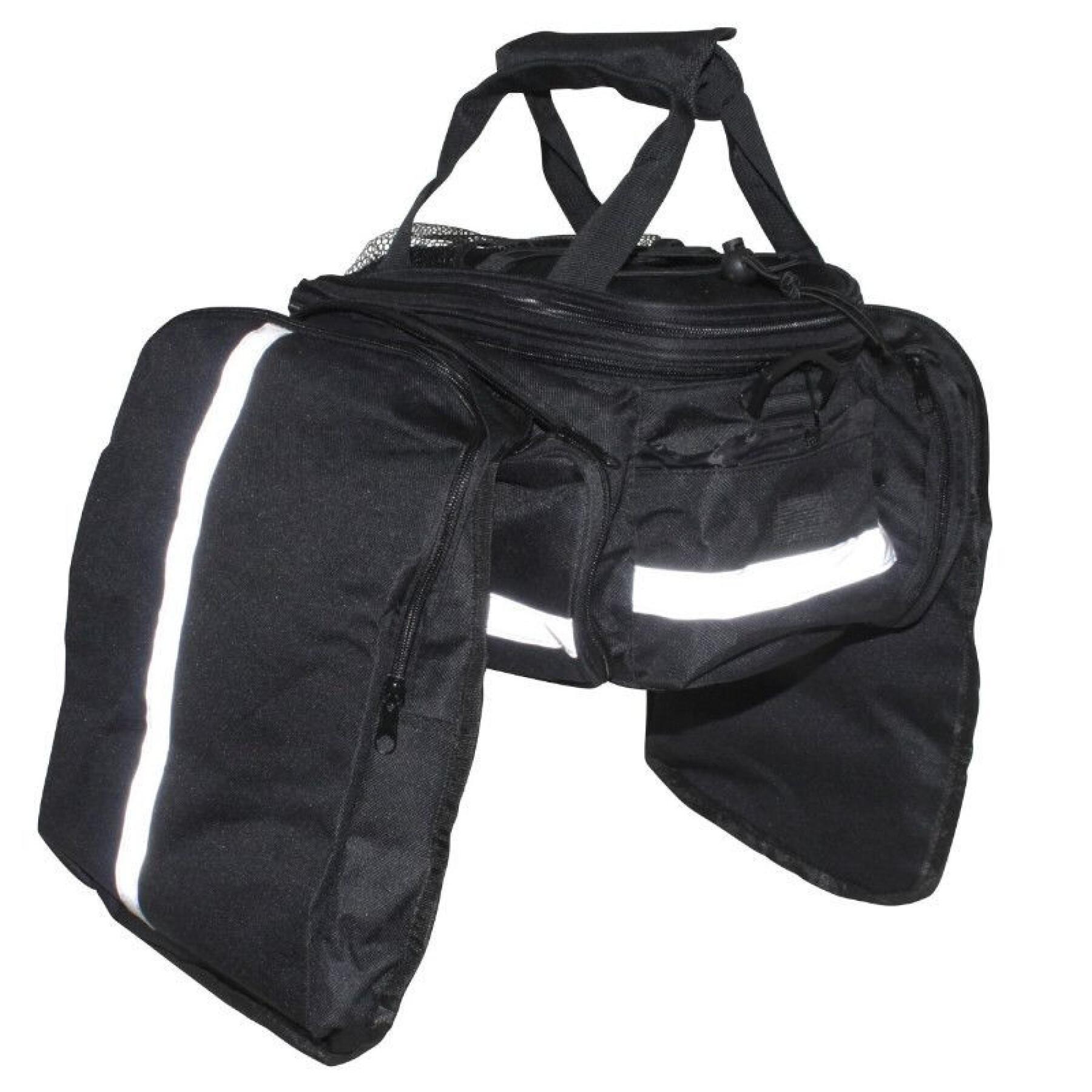 Saco de bicicleta traseiro com fecho de velcro para porta-bagagens com alforges em ambos os lados Newton N1 30 x 17 x 13 cm