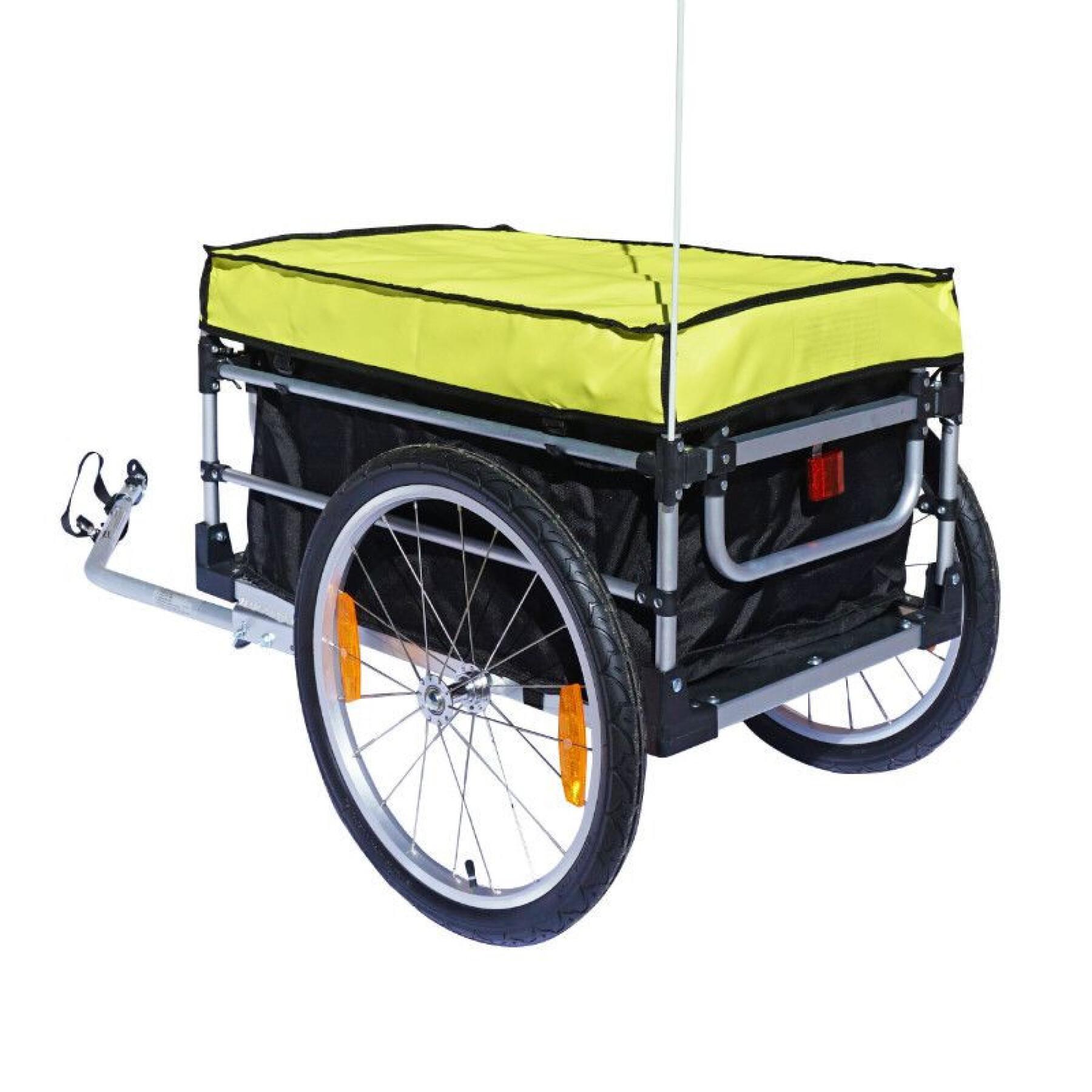 Reboque de bicicleta utilitária com tampas com eixo de roda de 20'' - montagem rapide sem ferramentas P2R