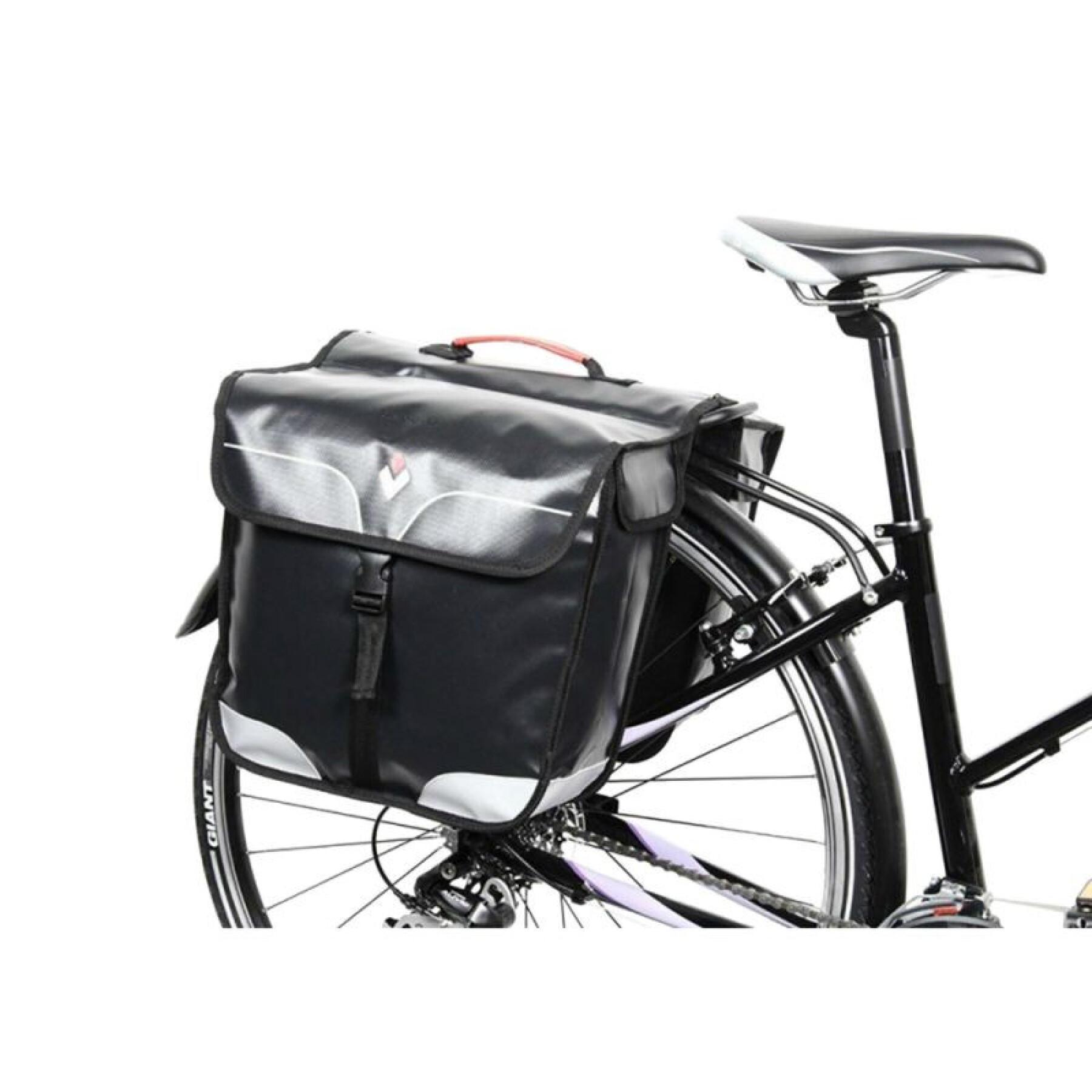 Saco duplo rígido traseiro impermeável de bicicleta com fecho de velcro no porta-bagagens P2R Hapo-G