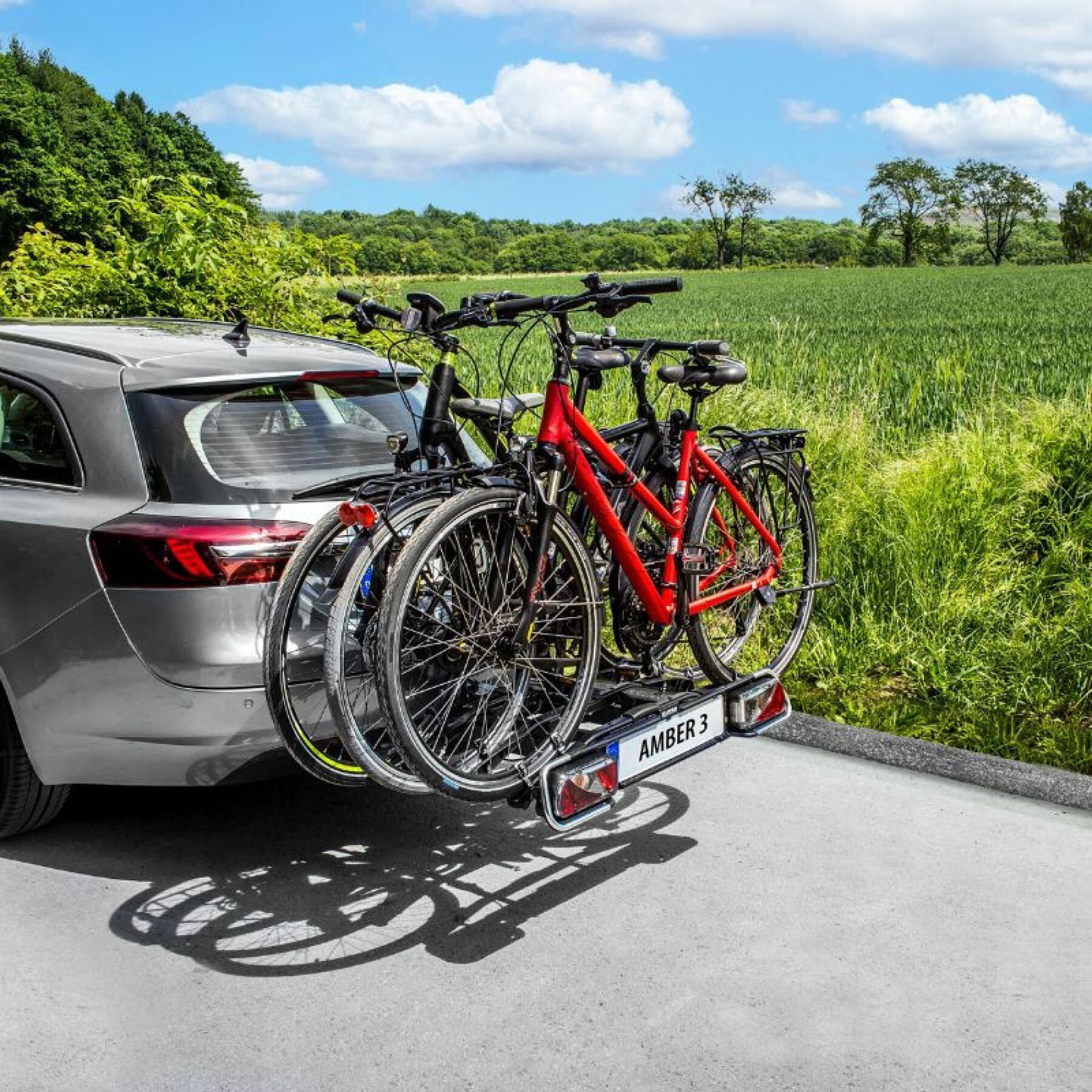 Porta bicicletas de plataforma para 3 bicicletas rapide no engate - adequado para 2 bicicletas P2R Eufab Amber 60 kgs