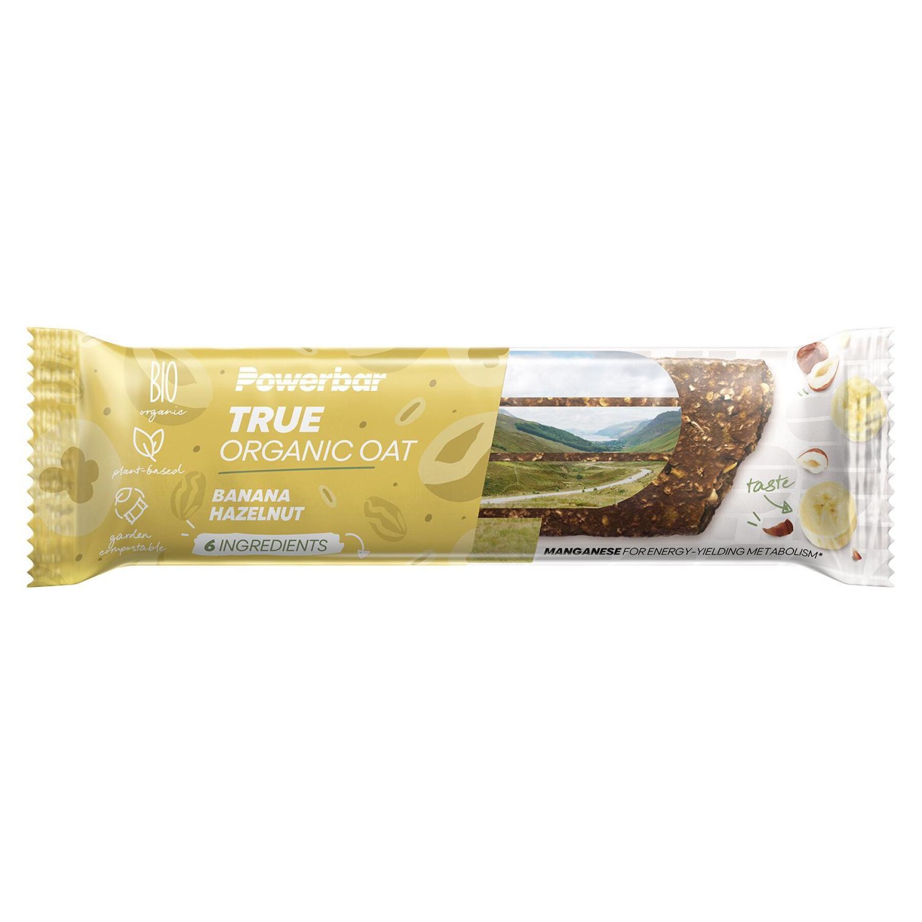 Embalagem de 16 barras nutricionais PowerBar True Organic Oat