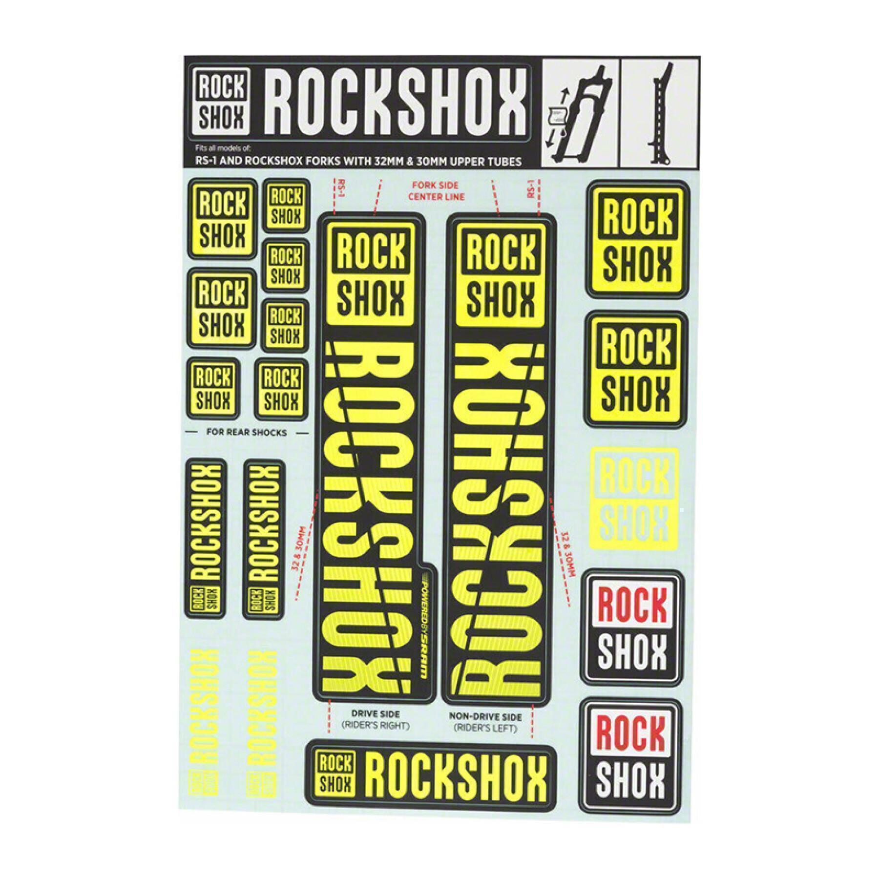 Kit de autocolantes para garfos até 2018 Rockshox