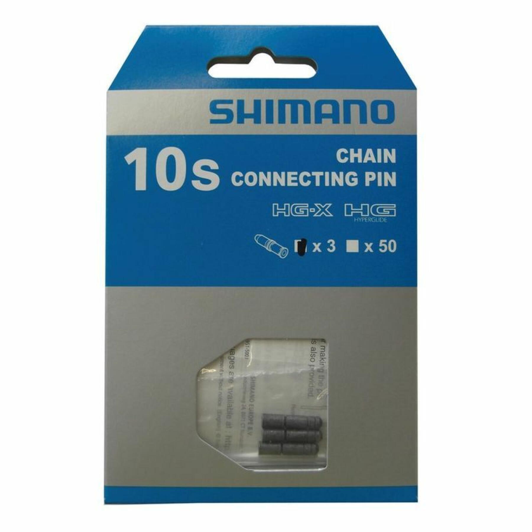 Conjunto de 3 rebites conectores de corrente muito estreitos Shimano 10 v
