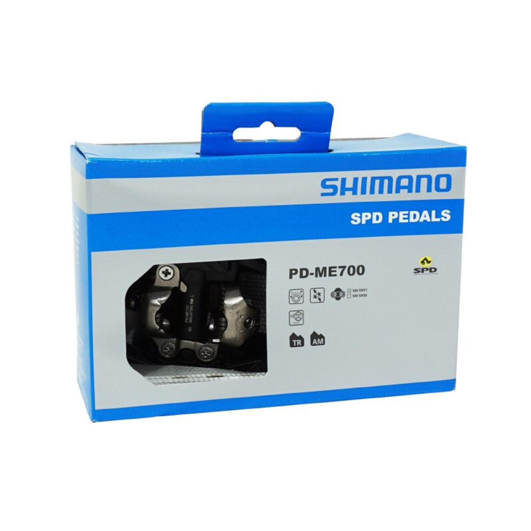 Pedais automáticos de duplo clique com plataforma e presilhas Shimano PD-ME700