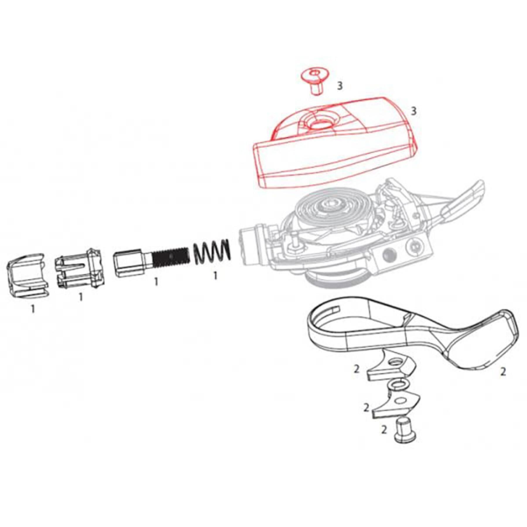 Kit de alojamento de alavanca de desviador traseiro direito com parafusos de montagem Sram Trigger XX1