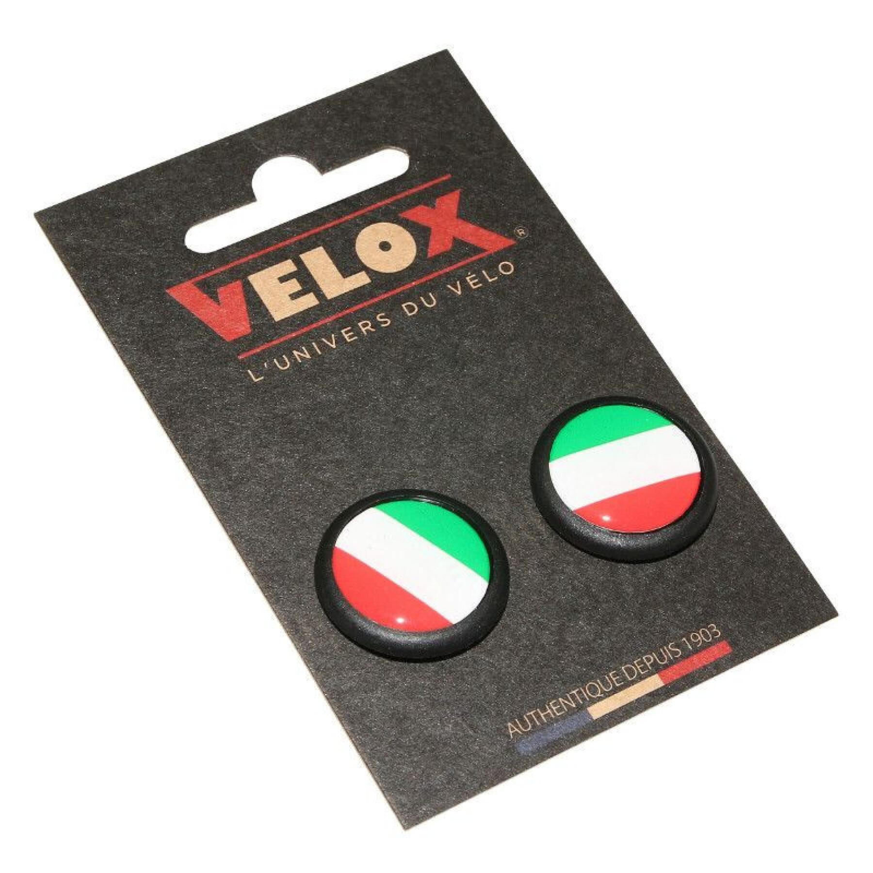 Conjunto de 2 tampões de guiador para bicicletas de estrada Velox Doming italie