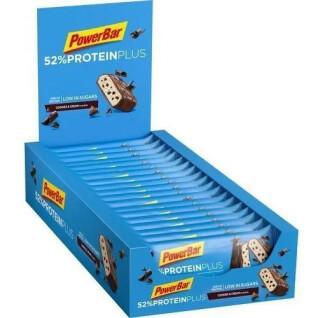 Pacote de 20 barras PowerBar 52% ProteinPlus Low Sugar Cookies & Cream