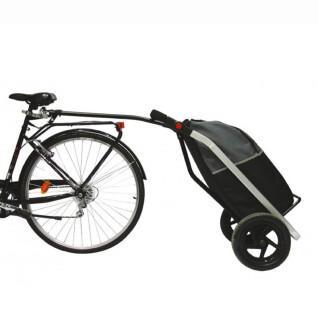 Reboque de bicicleta com quadro e rodas de alumínio para espigão de selim P2R shopping trailer 12" 20 Kg