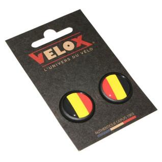 Conjunto de 2 tampões de guiador para bicicletas de estrada Velox Doming Belgique