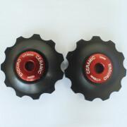 Conjunto de rodas jockey com rolamentos de desviador série de rodas cerâmicas-sram x0