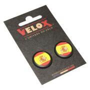 Conjunto de 2 tampões de guiador para bicicletas de estrada Velox Doming Espagne